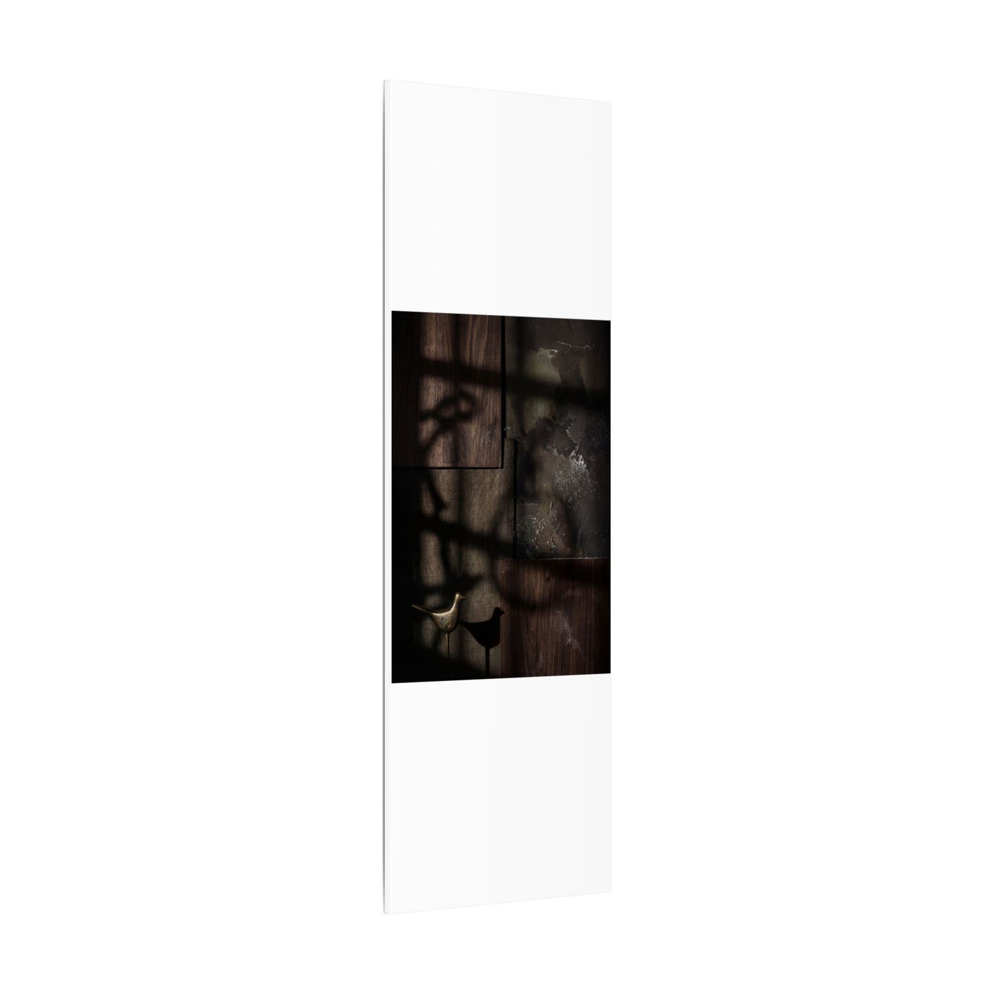Dark Japandi Shadow Play in Candlelight | Dark Texture Canvas Art