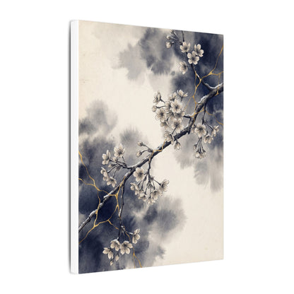 Ma Cherry Blossom Canvas Art - Kintsugi Gold Vein