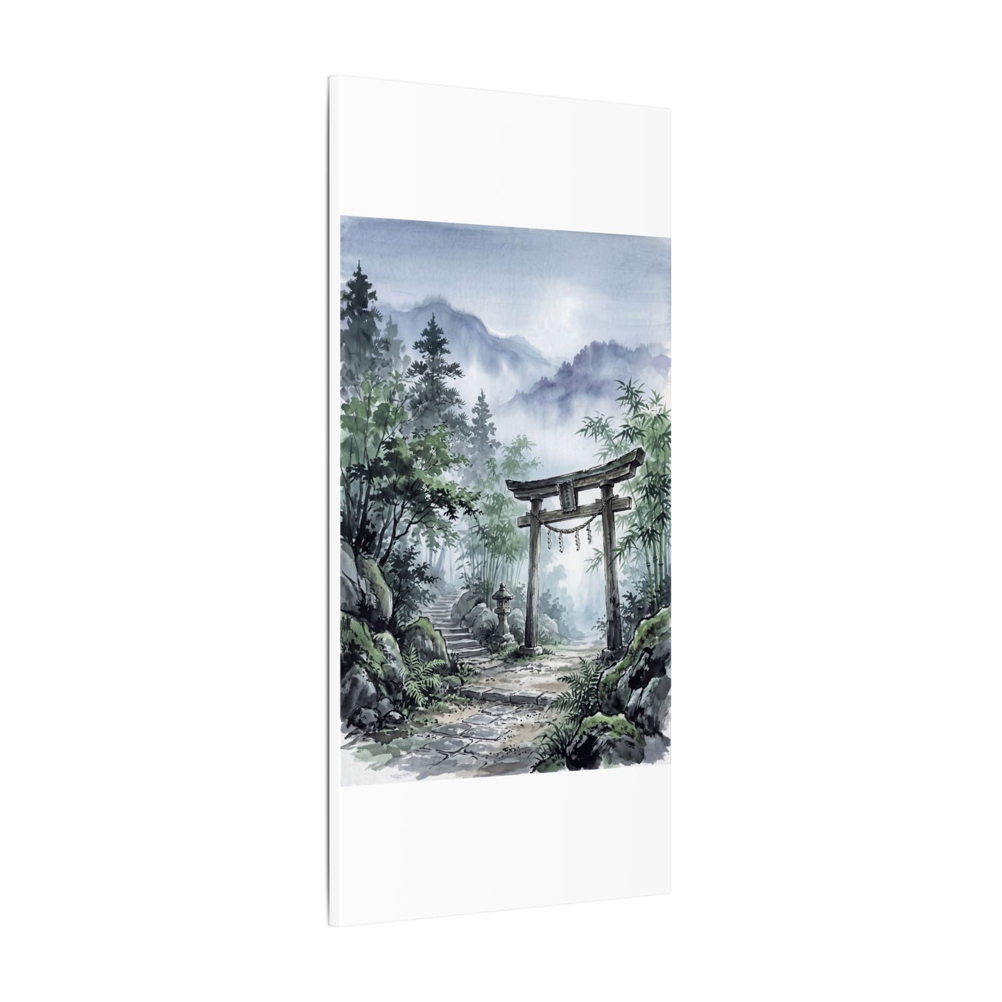 Moonlight Torii Gate Canvas Art - Zen Fukinsei