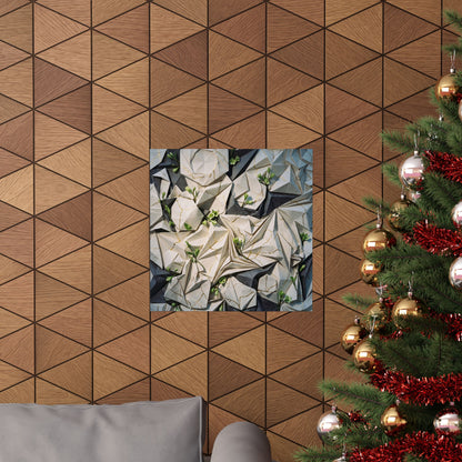 Paper Fold Gold Vein Wall Art Print | Resilient Kintsugi Art