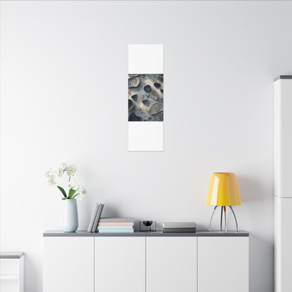 Broken Pottery Canvas Art | Winter Kintsugi Gold Vein Art