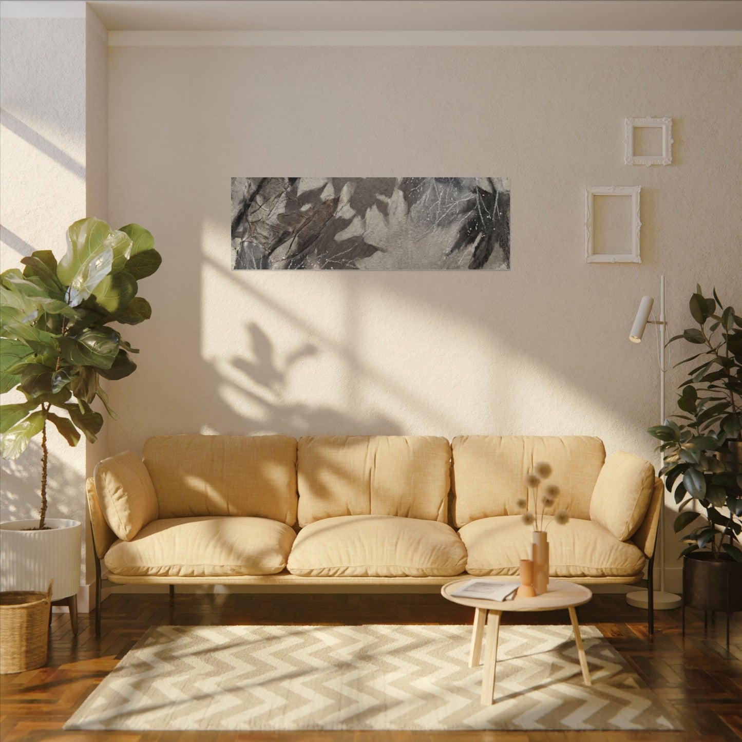 Shadow Play Texture Canvas Art | Cozy Japandi Art