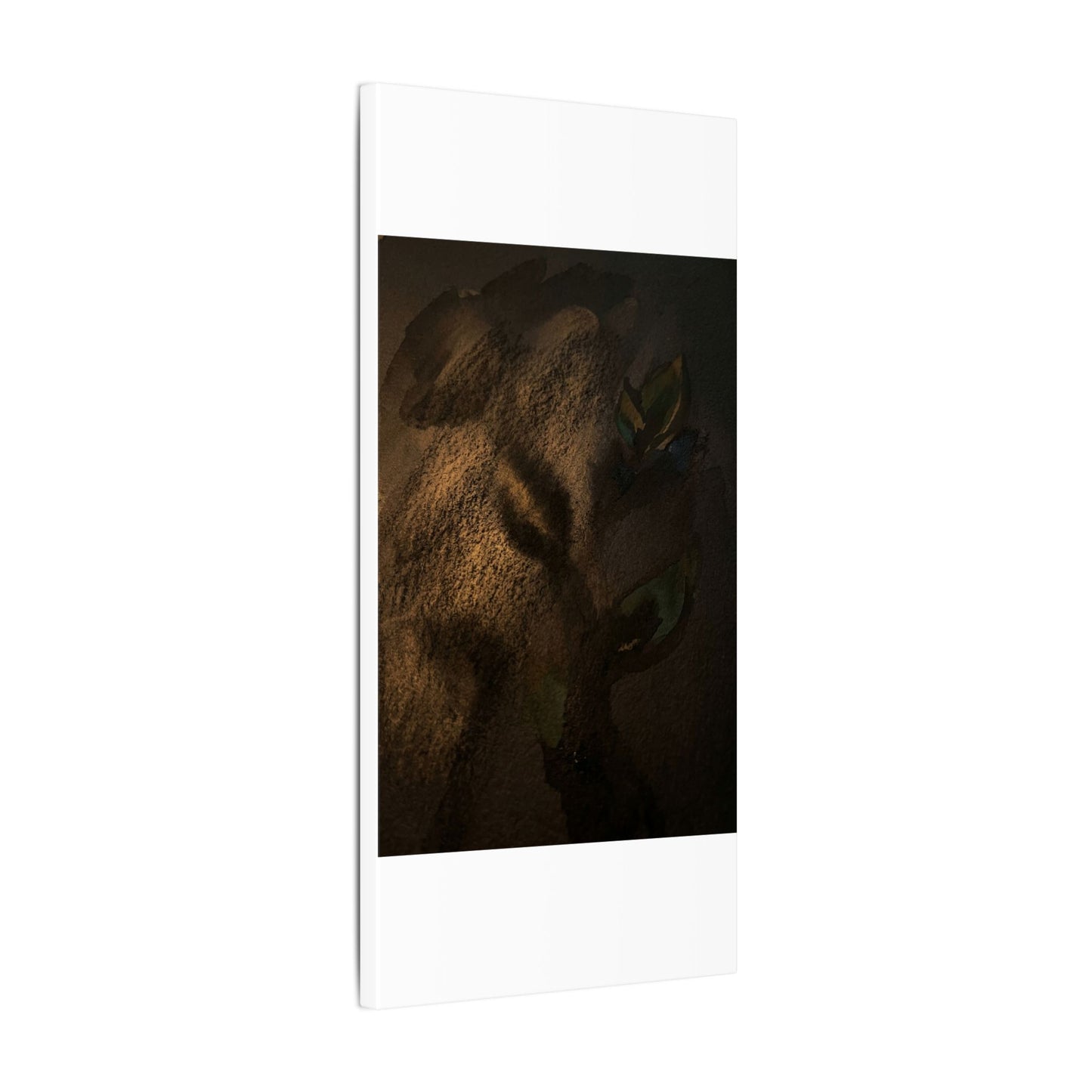 Candlelight Shadow Play Canvas Art - Dark Japandi Ma