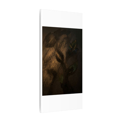 Candlelight Shadow Play Canvas Art - Dark Japandi Ma