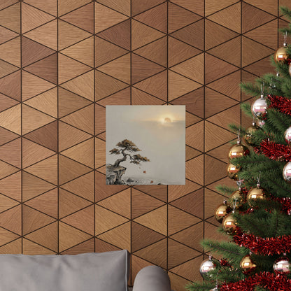 Pine Tree Autumn Wall Art Print | Zen Tranquil Design
