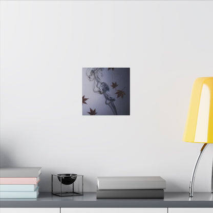 Dark Japandi Incense Smoke in Dawn | Moody Minimal Canvas Art