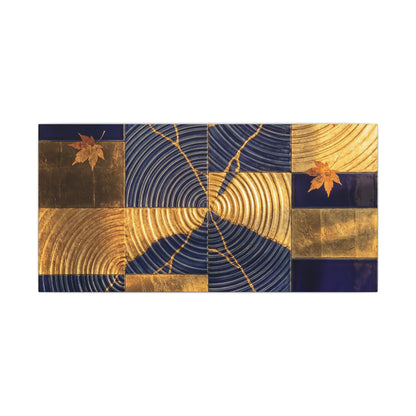 Autumn Water Ripple Crackle Gold Canvas Art | Artful Decor