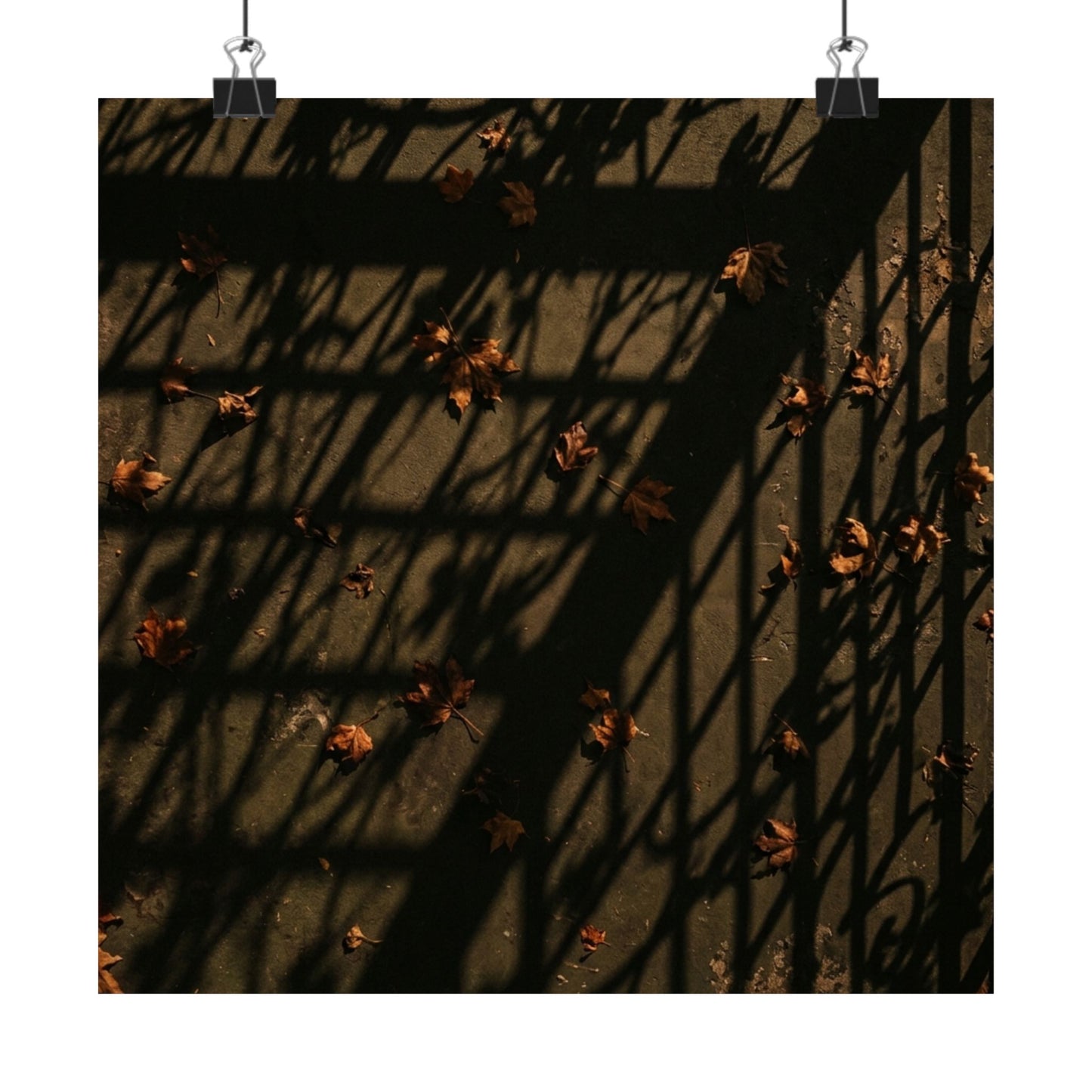 Kanso Shadow Play Wall Art Print - Dark Japandi Moody Minimal Art Print