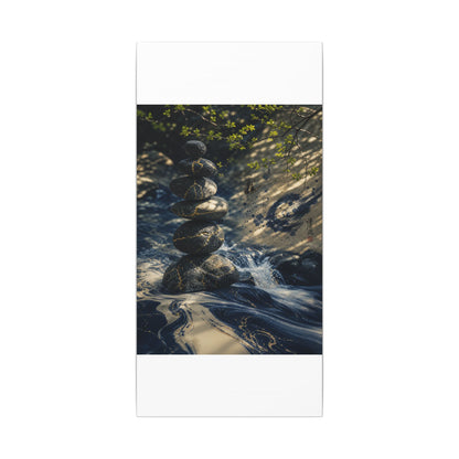 Kintsugi River Stones in Dappled | Broken Beauty Canvas Art