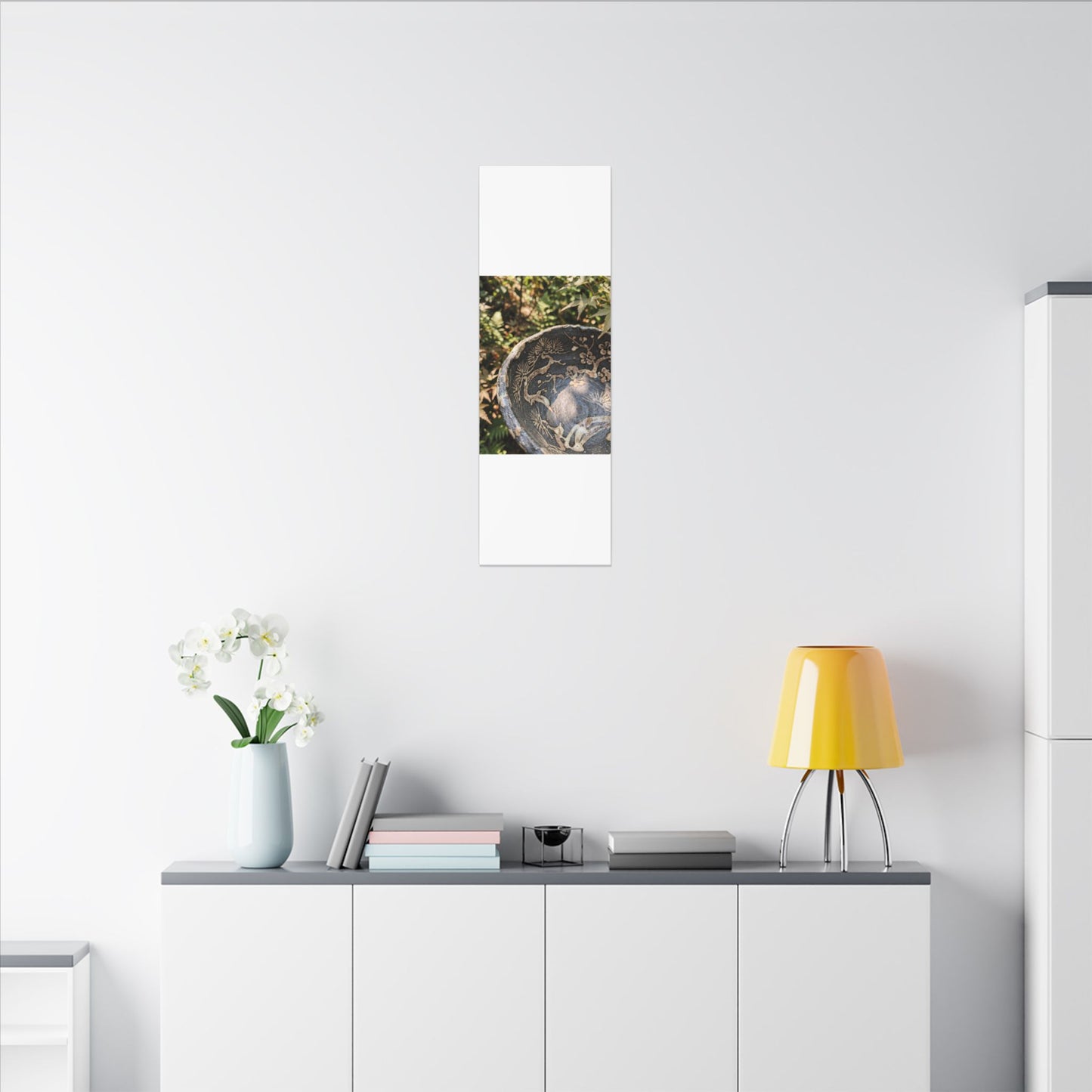 Ceramic Bowl Canvas Art | Summer Japandi Japanese Pattern Art