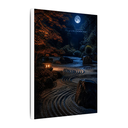 Summer Rock Garden Shadow Zen Canvas Art | Moody Decor