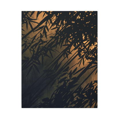 Sophisticated Shadow Play Canvas Art - Shadow Zen Dark Japandi
