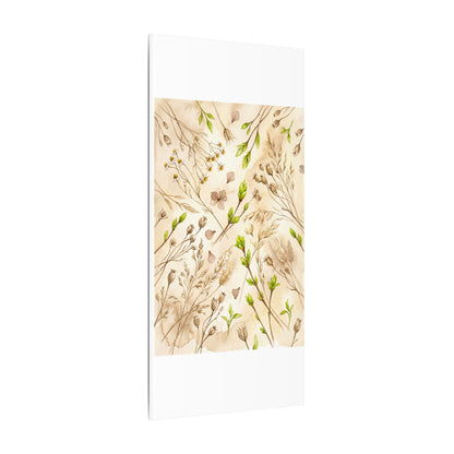 Spring Dried Flowers Watercolor Canvas Art | Earthy Decor