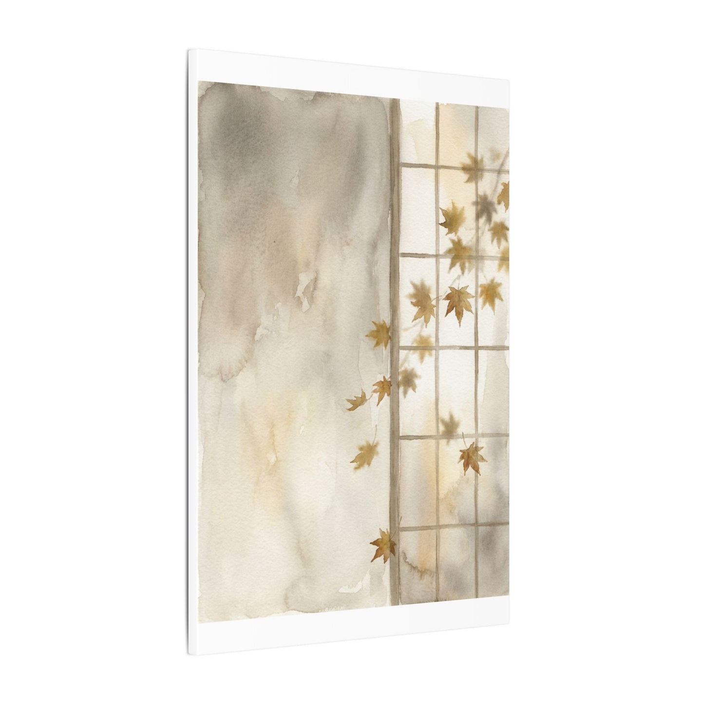 Warm Shoji Screen Canvas Art - Watercolor Japandi