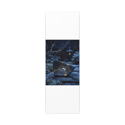 Moonlit Garden Winter Canvas Art | Kintsugi Artful Design