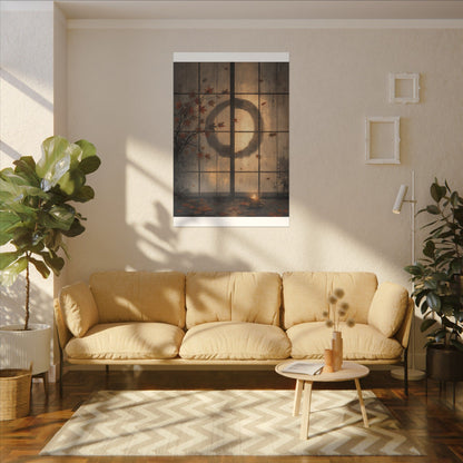 Shoji Screen Texture Canvas Art | Earthy Japandi Art