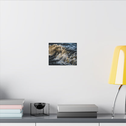 Ocean Wave Winter Canvas Art | Kintsugi Artful Design