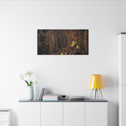 Golden Hour Rust Patina Canvas Art - Dark Japandi Fukinsei