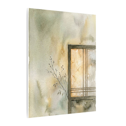 Ma Shoji Screen Canvas Art - Japandi Watercolor