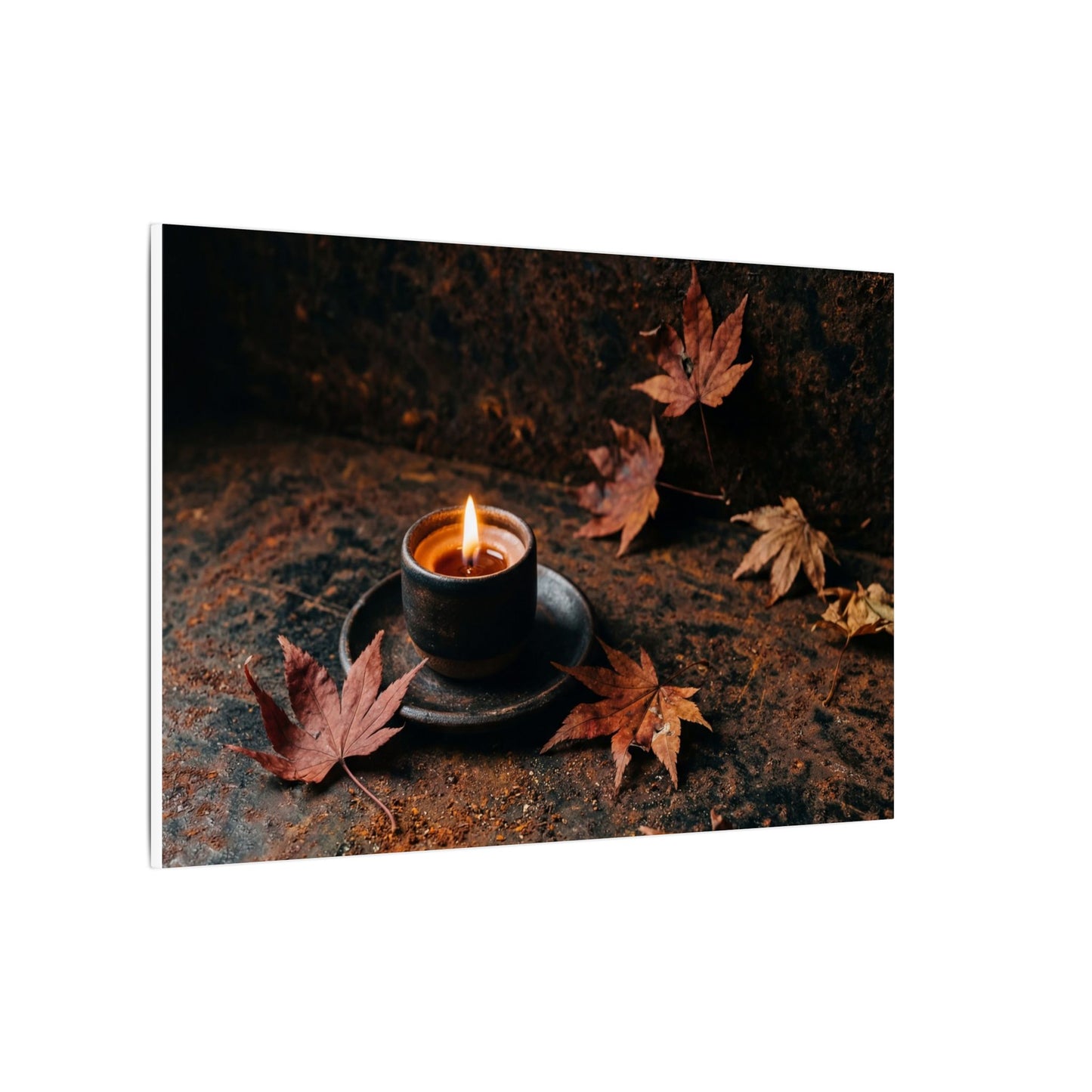 Autumn Rust Patina Shadow Zen Canvas Art | Sophisticated Decor