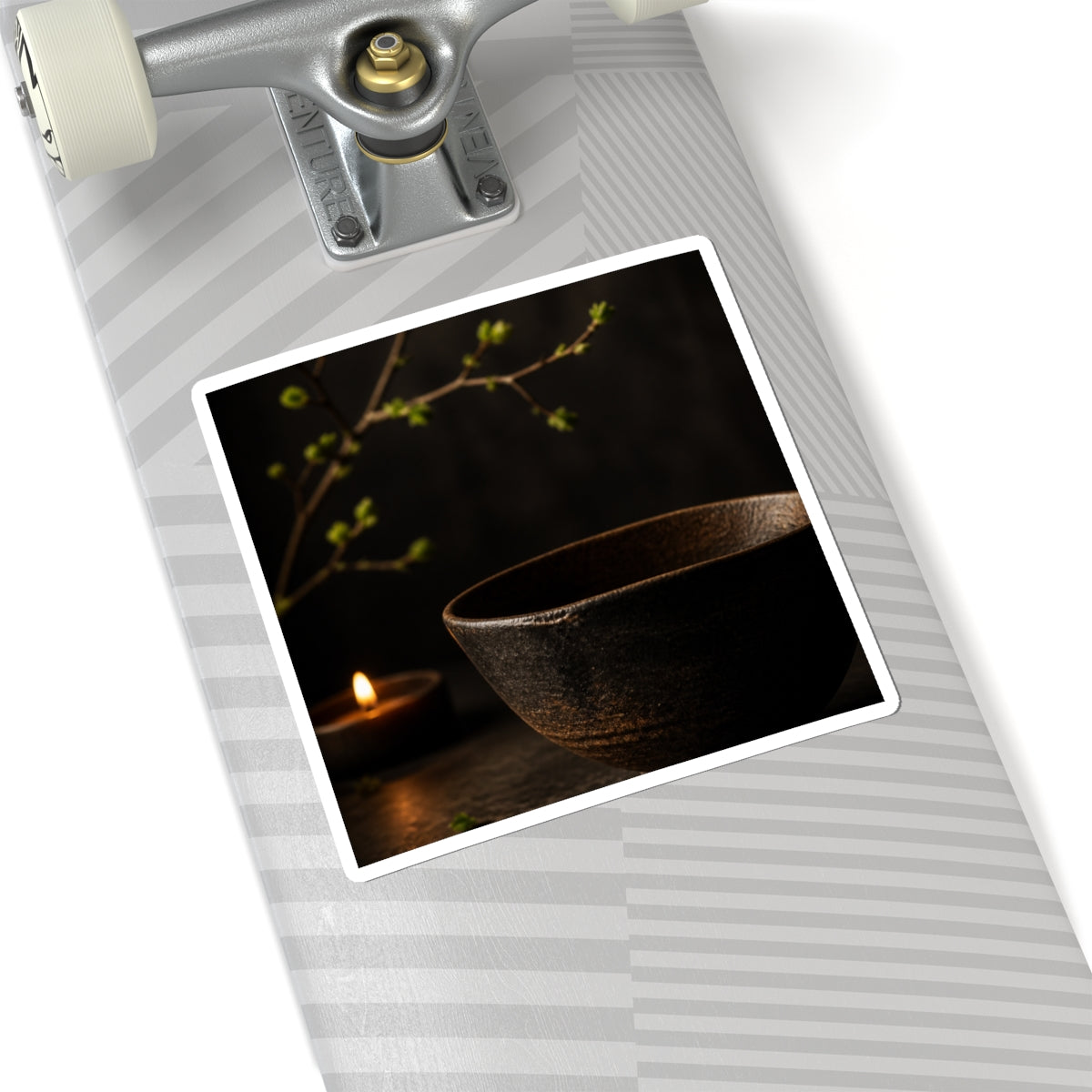 Ma Ceramic Bowl Sticker - Dark Japandi Shadow Zen