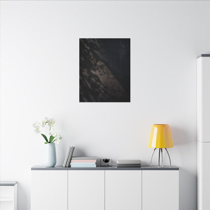 Shadow Play Winter Canvas Art | Dark Japandi Moody Design