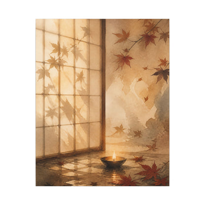 Candlelight Shoji Screen Canvas Art - Japandi Ma