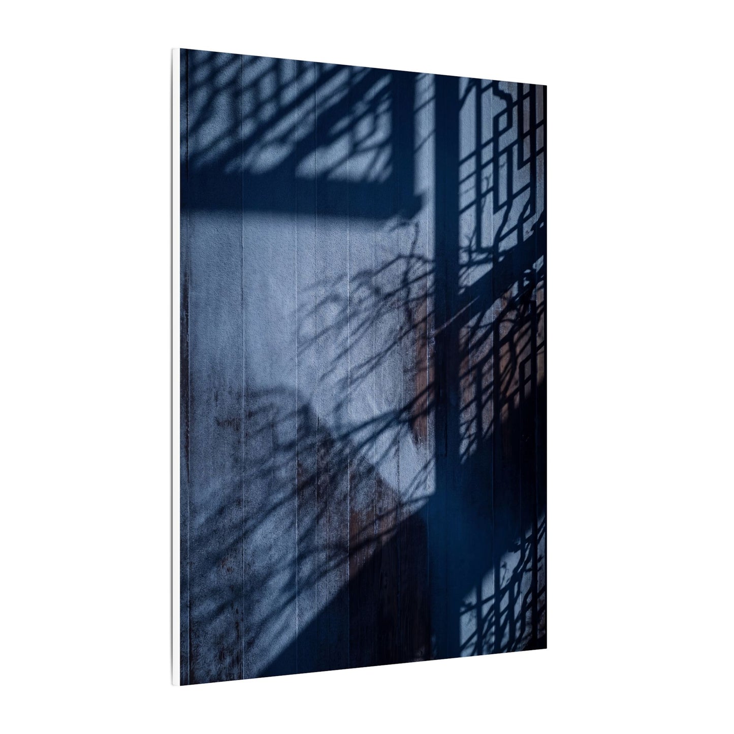 Shadow Play Moody Minimal Canvas Art | Moody Dark Japandi Art