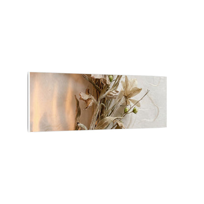 Dried Flowers Japanese Pattern Canvas Art | Neutral Japandi Art