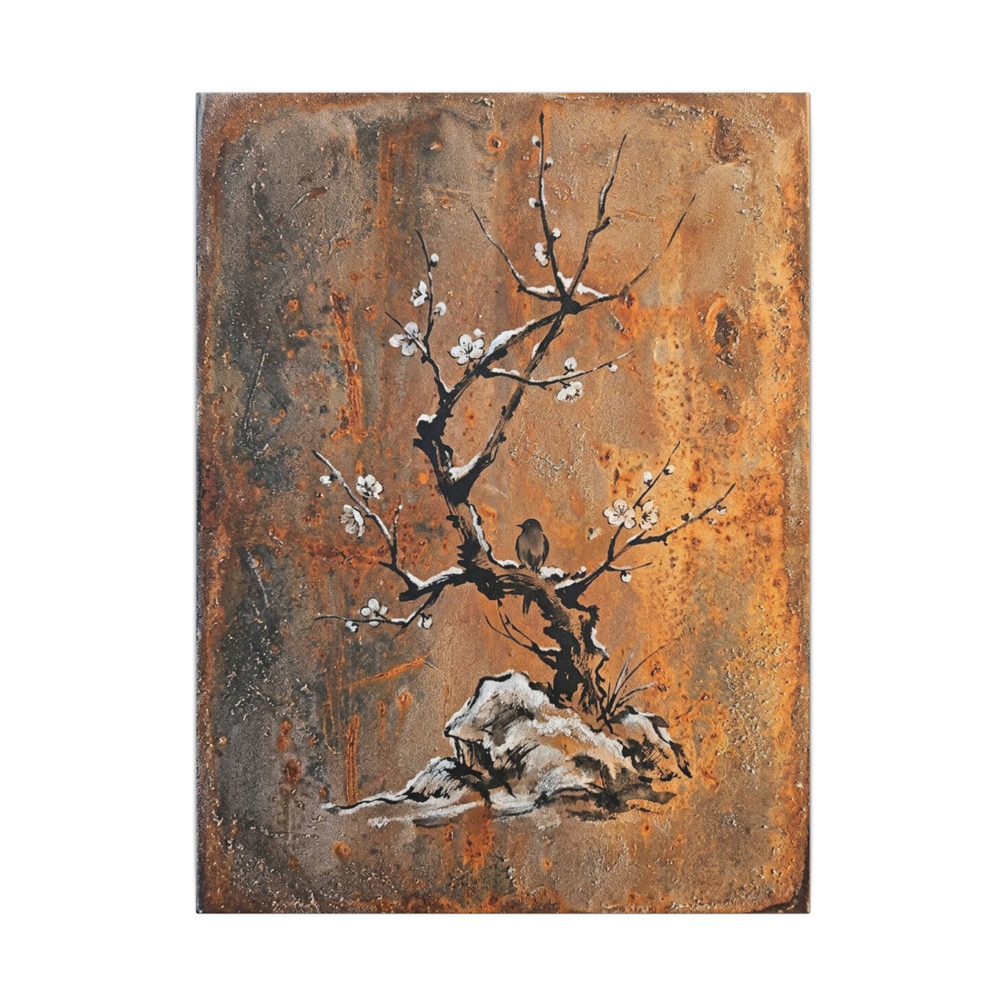 Datsuzoku Rust Patina Canvas Art - Zen Sumi E