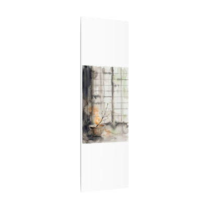 Shoji Screen Canvas Art | Spring Japandi Watercolor Art