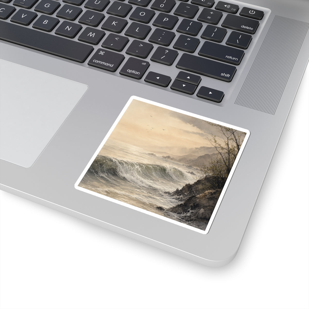 Ma Ocean Wave Sticker - Japandi Watercolor