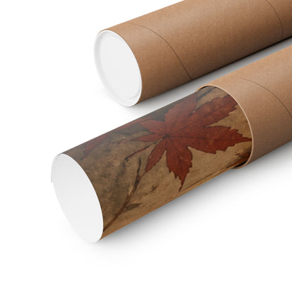 Shoji Screen Autumn Wall Art Print | Japandi Warm Design