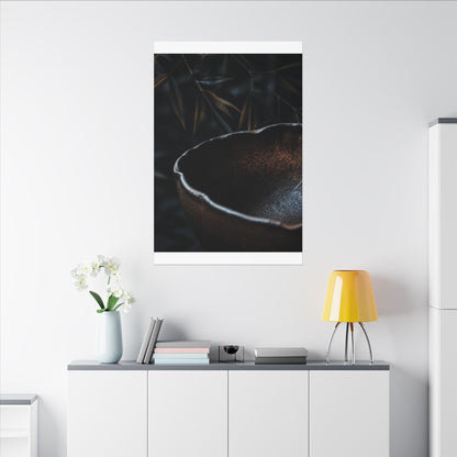Luxurious Ceramic Bowl Canvas Art - Shadow Zen Dark Japandi