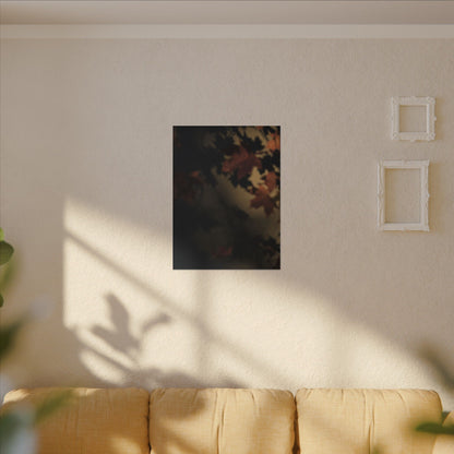 Shadow Play Canvas Art | Autumn Dark Japandi Moody Minimal Art