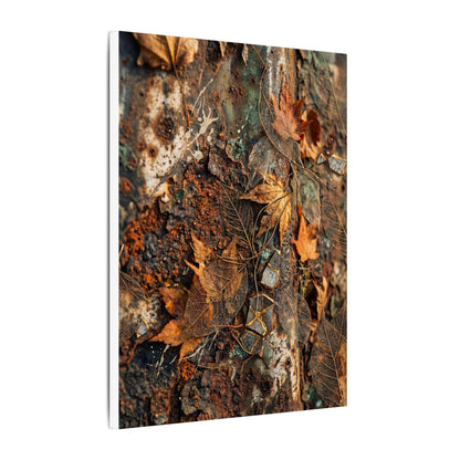 Rust Patina Canvas Art | Autumn Japandi Texture Art