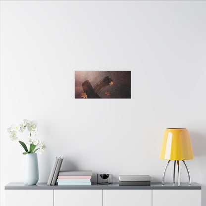 Moody Ink Brushstroke Canvas Art - Moody Minimal Dark Japandi