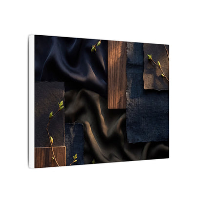 Silk Drape Spring Canvas Art | Dark Japandi Moody Design