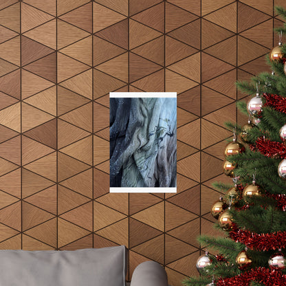 Silk Drape Winter Wall Art Print | Japandi Elegant Design