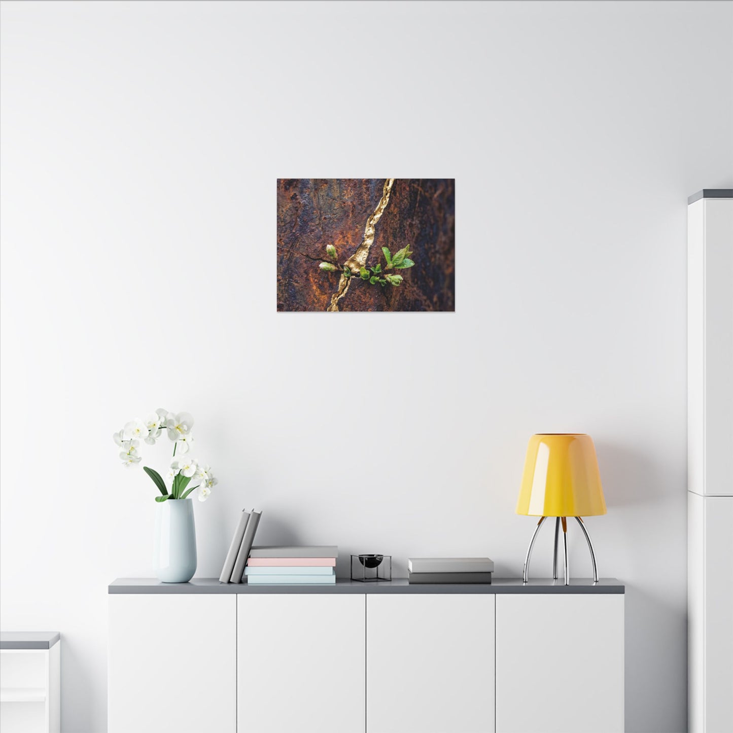 Overcast Rust Patina Canvas Art - Kintsugi Datsuzoku