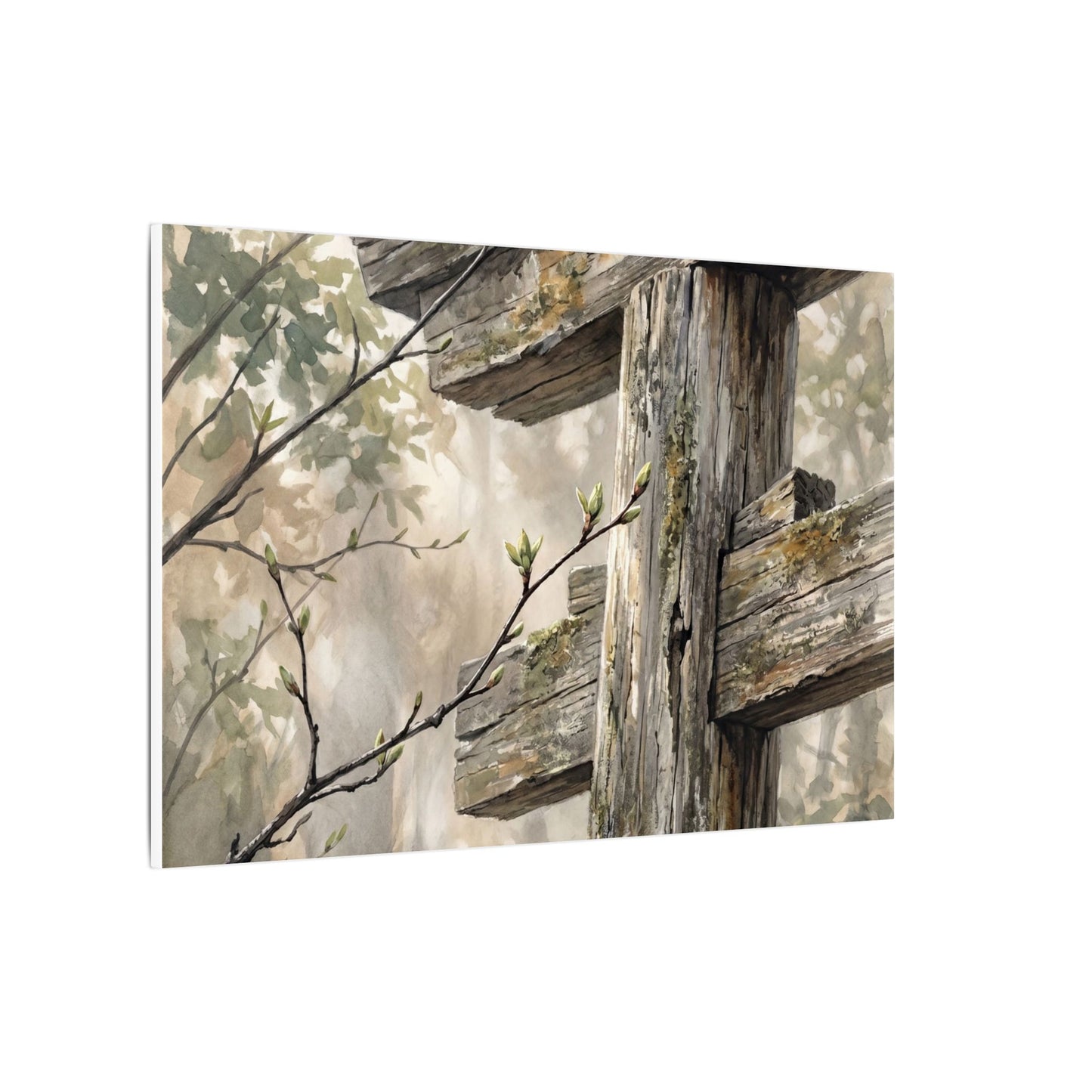 Torii Gate Spring Canvas Art | Japandi Neutral Design