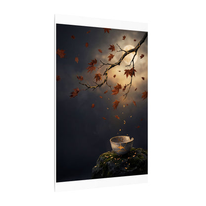Moonlit Garden Gold Repair Canvas Art | Beautiful Kintsugi Art