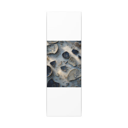 Broken Pottery Canvas Art | Winter Kintsugi Gold Vein Art