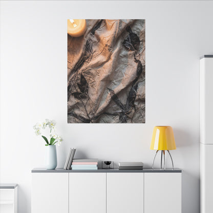 Candlelight Silk Drape Canvas Art - Japandi Mono No Aware