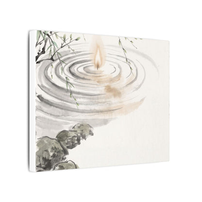 Water Ripple Sumi E Canvas Art | Tranquil Zen Art