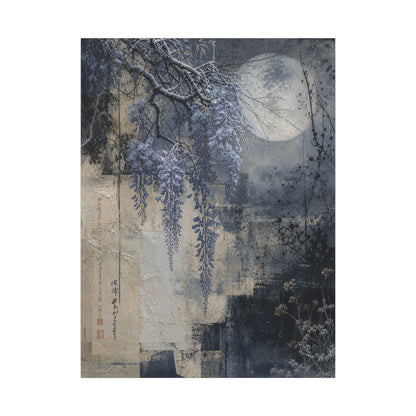 Winter Wisteria Texture Canvas Art | Elegant Decor