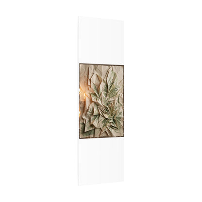 Japandi Paper Fold in Candlelight | Texture Canvas Art