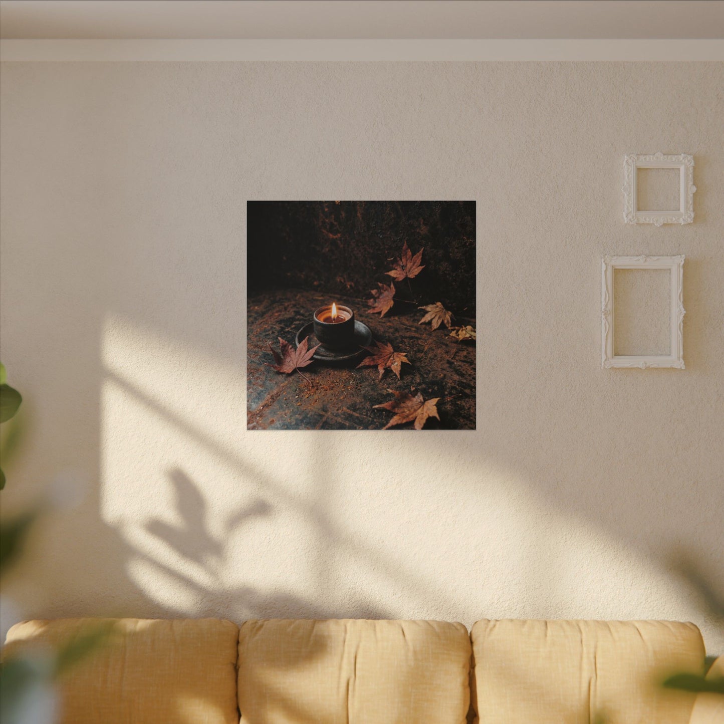 Autumn Rust Patina Shadow Zen Canvas Art | Sophisticated Decor