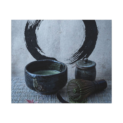 Tea Ceremony Canvas Art | Winter Zen Enso Art