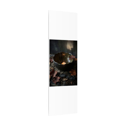Candlelight Ceramic Bowl Canvas Art - Dark Japandi Kanso